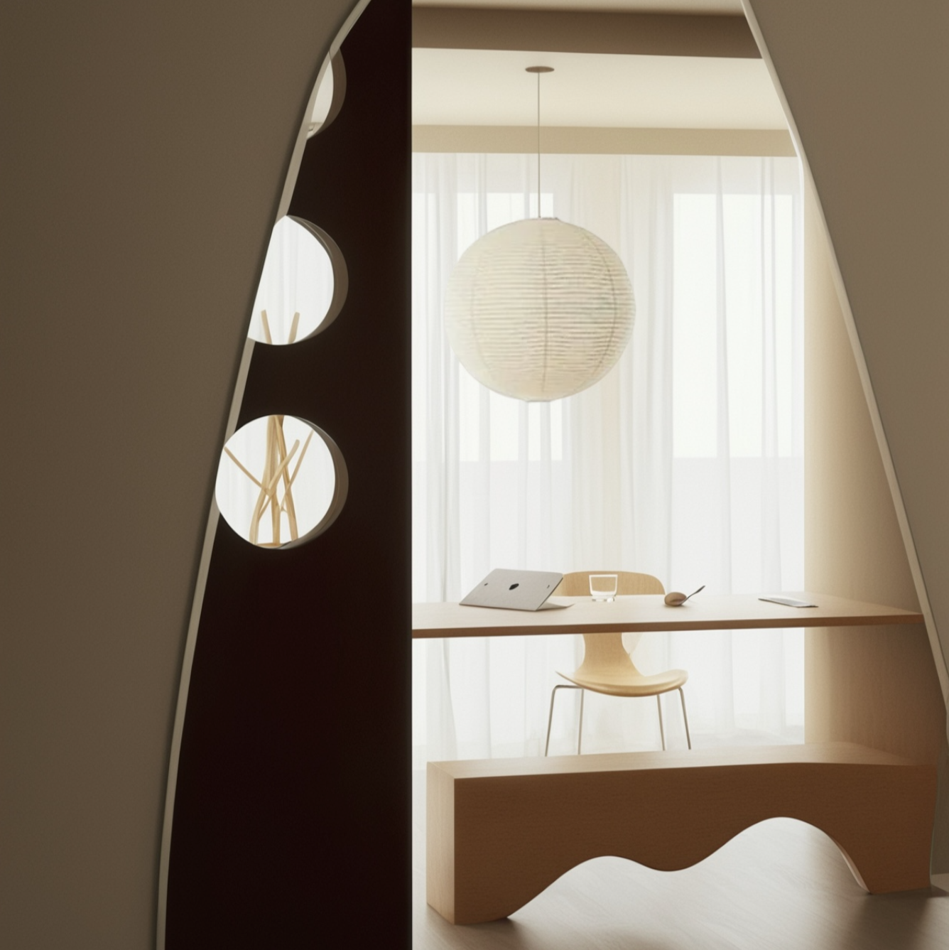 Ona | Japanische Deckenlampe